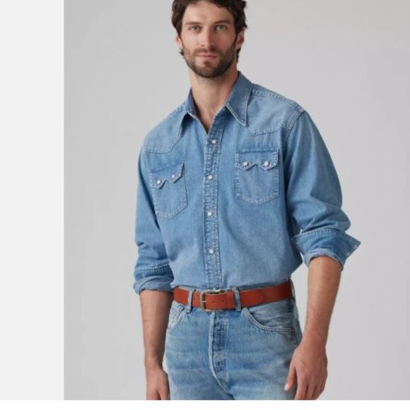 Levi's Vintage Clothing Shorthorn Sawtooth Western Shirt Men's Size S LVC Denim - Picture 12 of 15